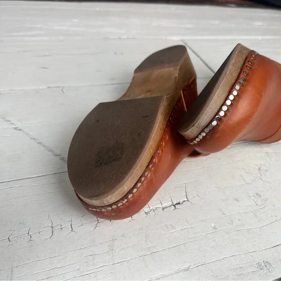 Isabel Marant Thalie Studded Clog Mules, Natural Brown, 37 ✨ - Picture 15 of 15